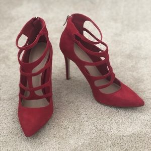 BCBG Red Suede Heels